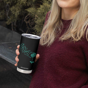 Sexual Assault Awareness Tumbler Cup Teal Dandelion Ribbons TS14 Print Your Wear