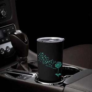 Sexual Assault Awareness Tumbler Cup Teal Dandelion Ribbons TS14 Print Your Wear