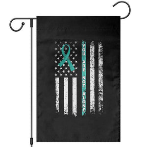 Sexual Assault Awareness Garden Flag You Are Not Alone Ribbon Flag TS14 Black Print Your Wear