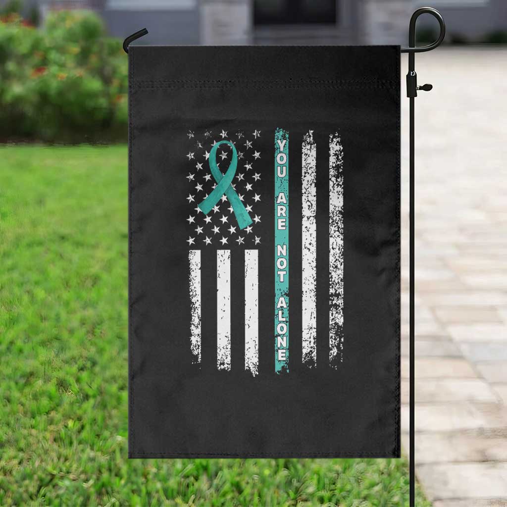 Sexual Assault Awareness Garden Flag You Are Not Alone Ribbon Flag TS14 Print Your Wear