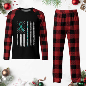Sexual Assault Awareness Plaid Pajama Set You Are Not Alone Ribbon Flag TS14 Buffalo Plaid Print Your Wear