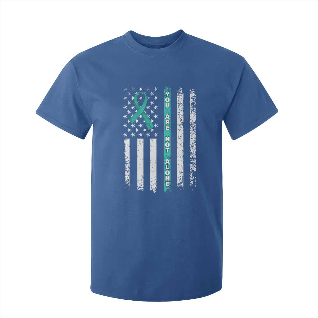 Sexual Assault Awareness T Shirt For Kid You Are Not Alone Ribbon Flag TS14 Royal Blue Print Your Wear