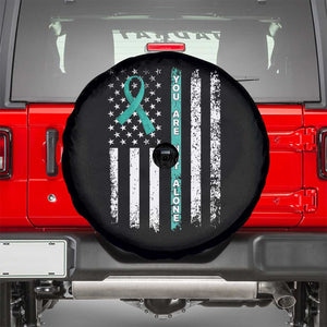 Sexual Assault Awareness Spare Tire Cover You Are Not Alone Ribbon Flag TS14 Black Print Your Wear