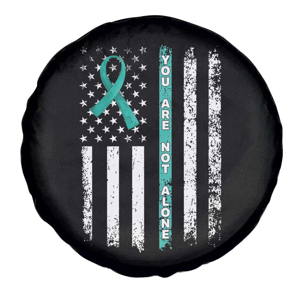 Sexual Assault Awareness Spare Tire Cover You Are Not Alone Ribbon Flag TS14 Print Your Wear