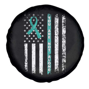 Sexual Assault Awareness Spare Tire Cover You Are Not Alone Ribbon Flag TS14 Print Your Wear