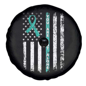 Sexual Assault Awareness Spare Tire Cover You Are Not Alone Ribbon Flag TS14 Print Your Wear