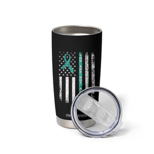 Sexual Assault Awareness Tumbler Cup You Are Not Alone Ribbon Flag TS14 Print Your Wear