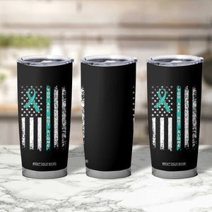 Sexual Assault Awareness Tumbler Cup You Are Not Alone Ribbon Flag TS14 Print Your Wear