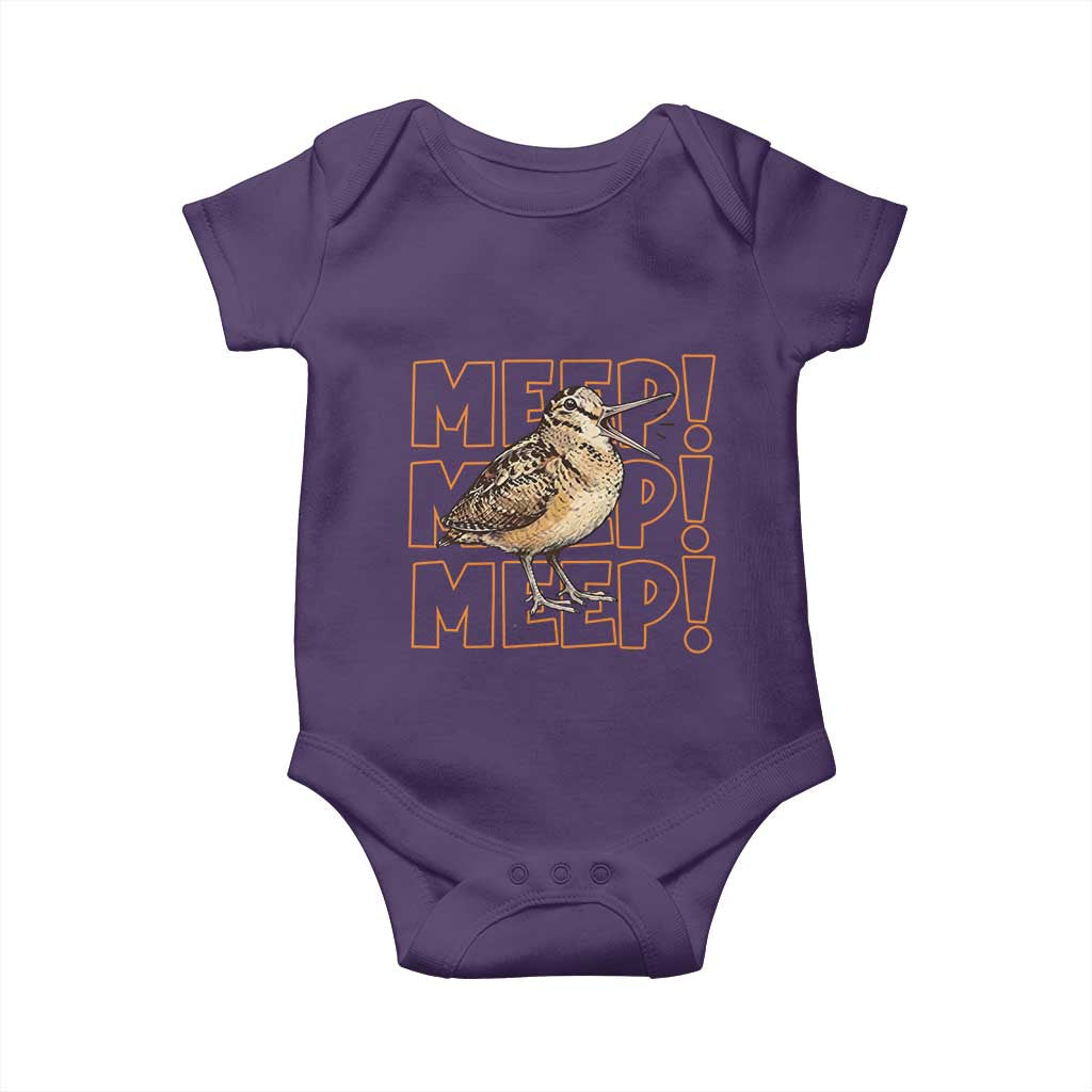 Woodcock Meep Baby Onesie Funny Nature Lover TS14 Purple Print Your Wear