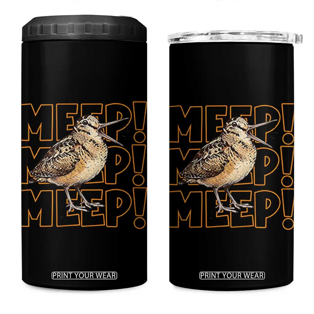 Woodcock Meep 4 in 1 Can Cooler Tumbler Funny Nature Lover TS14 One Size: 16 oz Black Print Your Wear