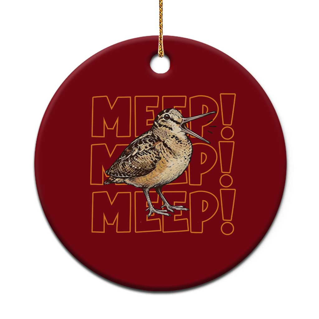 Woodcock Meep Ceramic Ornament Funny Nature Lover TS14 1pc Red Print Your Wear