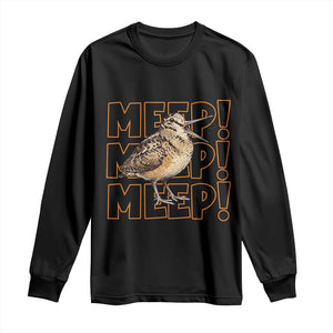 Woodcock Meep Long Sleeve Shirt Funny Nature Lover TS14 Black Print Your Wear