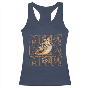 Woodcock Meep Racerback Tank Top Funny Nature Lover TS14 Navy Print Your Wear