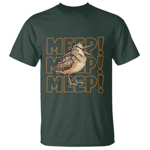 Woodcock Meep T Shirt Funny Nature Lover TS14 Dark Forest Green Print Your Wear