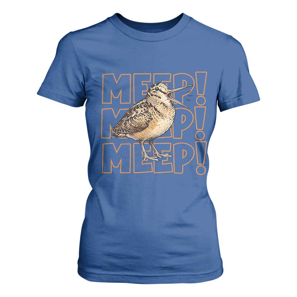 Woodcock Meep T Shirt For Women Funny Nature Lover TS14 Royal Blue Print Your Wear