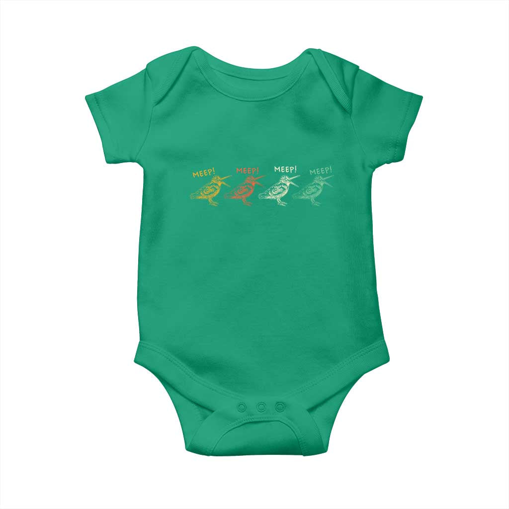 Meep Woodcock Baby Onesie Retro Timberdoodle Wildlife TS14 Irish Green Print Your Wear