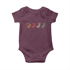 Meep Woodcock Baby Onesie Retro Timberdoodle Wildlife TS14 Maroon Print Your Wear