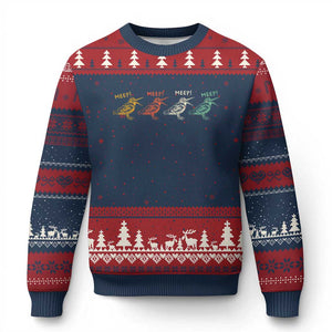 Meep Woodcock Ugly Christmas Sweater Retro Timberdoodle Wildlife TS14 Navy Red Print Your Wear