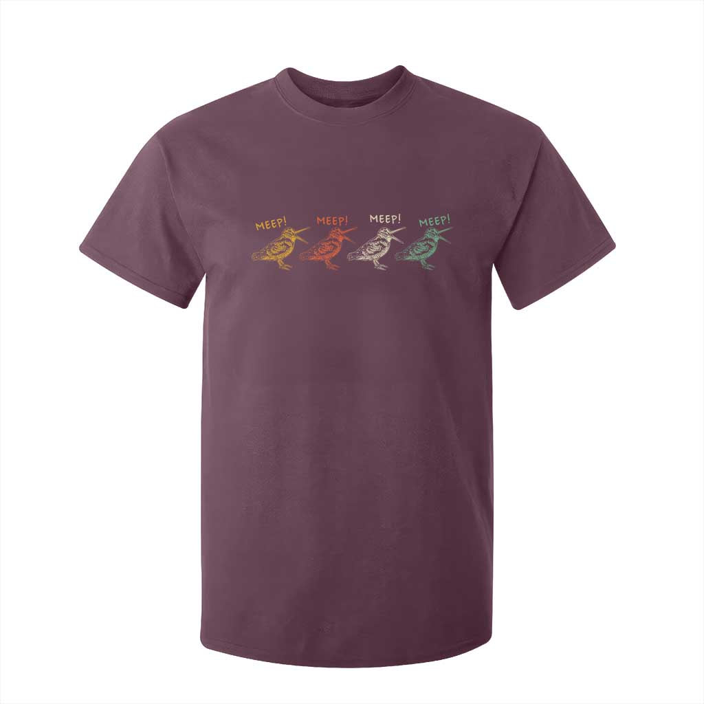 Meep Woodcock T Shirt For Kid Retro Timberdoodle Wildlife TS14 Maroon Print Your Wear