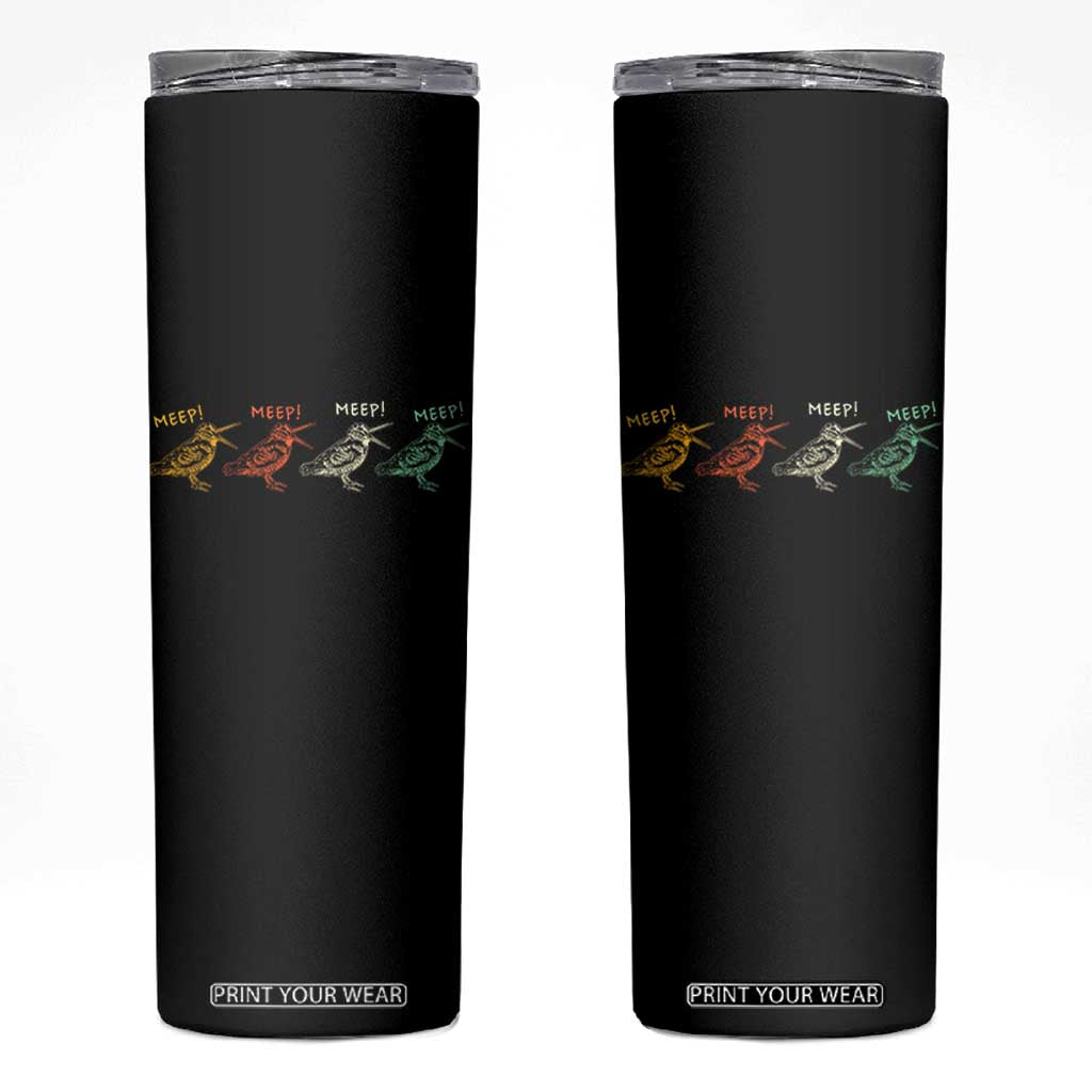 Meep Woodcock Skinny Tumbler Retro Timberdoodle Wildlife TS14 Black Print Your Wear