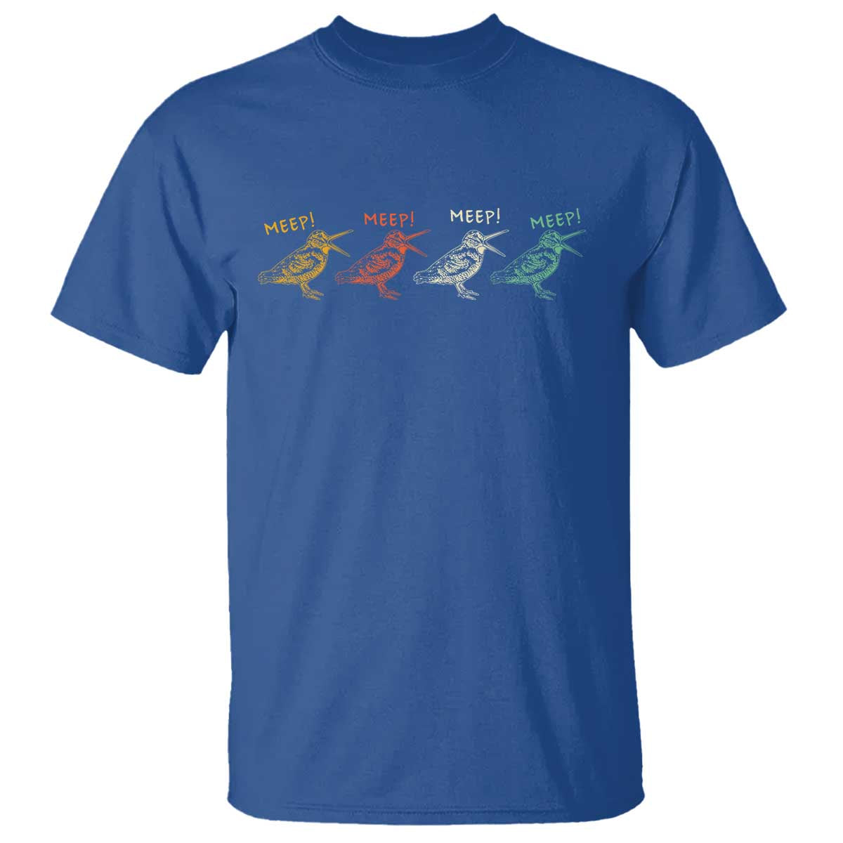 Meep Woodcock T Shirt Retro Timberdoodle Wildlife TS14 Royal Blue Print Your Wear