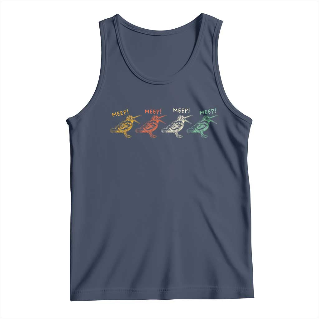 Meep Woodcock Tank Top Retro Timberdoodle Wildlife TS14 Navy Print Your Wear