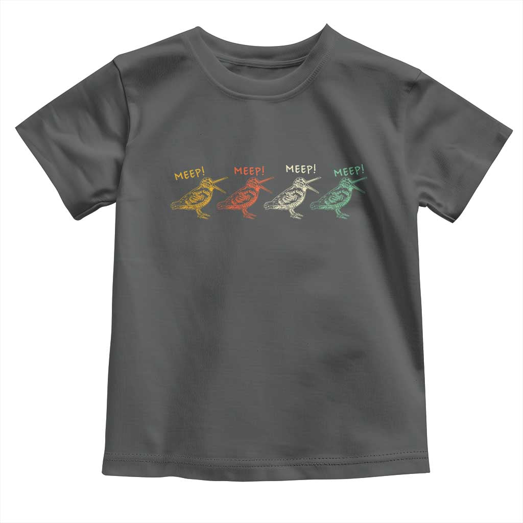 Meep Woodcock Toddler T Shirt Retro Timberdoodle Wildlife TS14 Dark Heather Print Your Wear