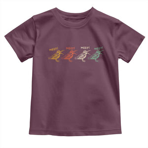 Meep Woodcock Toddler T Shirt Retro Timberdoodle Wildlife TS14 Maroon Print Your Wear