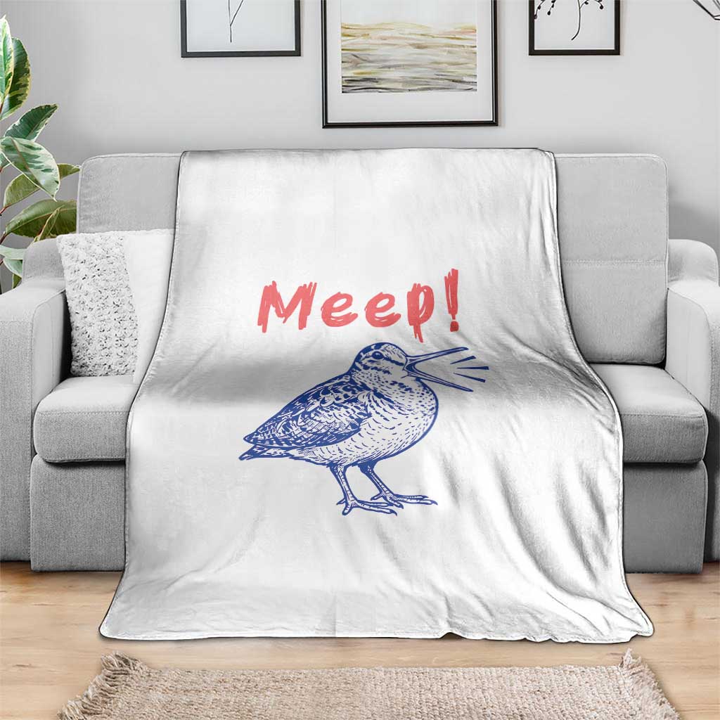 Meep Woodcock Throw Blanket Cute Bird Meme TS14 Print Your Wear