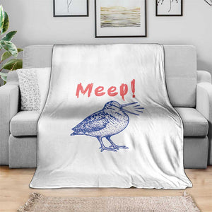 Meep Woodcock Throw Blanket Cute Bird Meme TS14 Print Your Wear