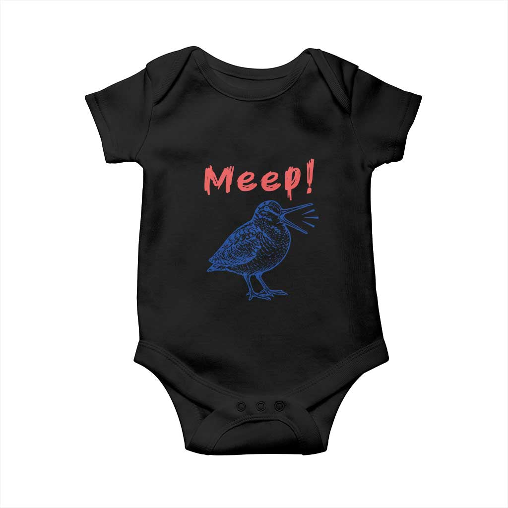 Meep Woodcock Baby Onesie Cute Bird Meme TS14 Black Print Your Wear
