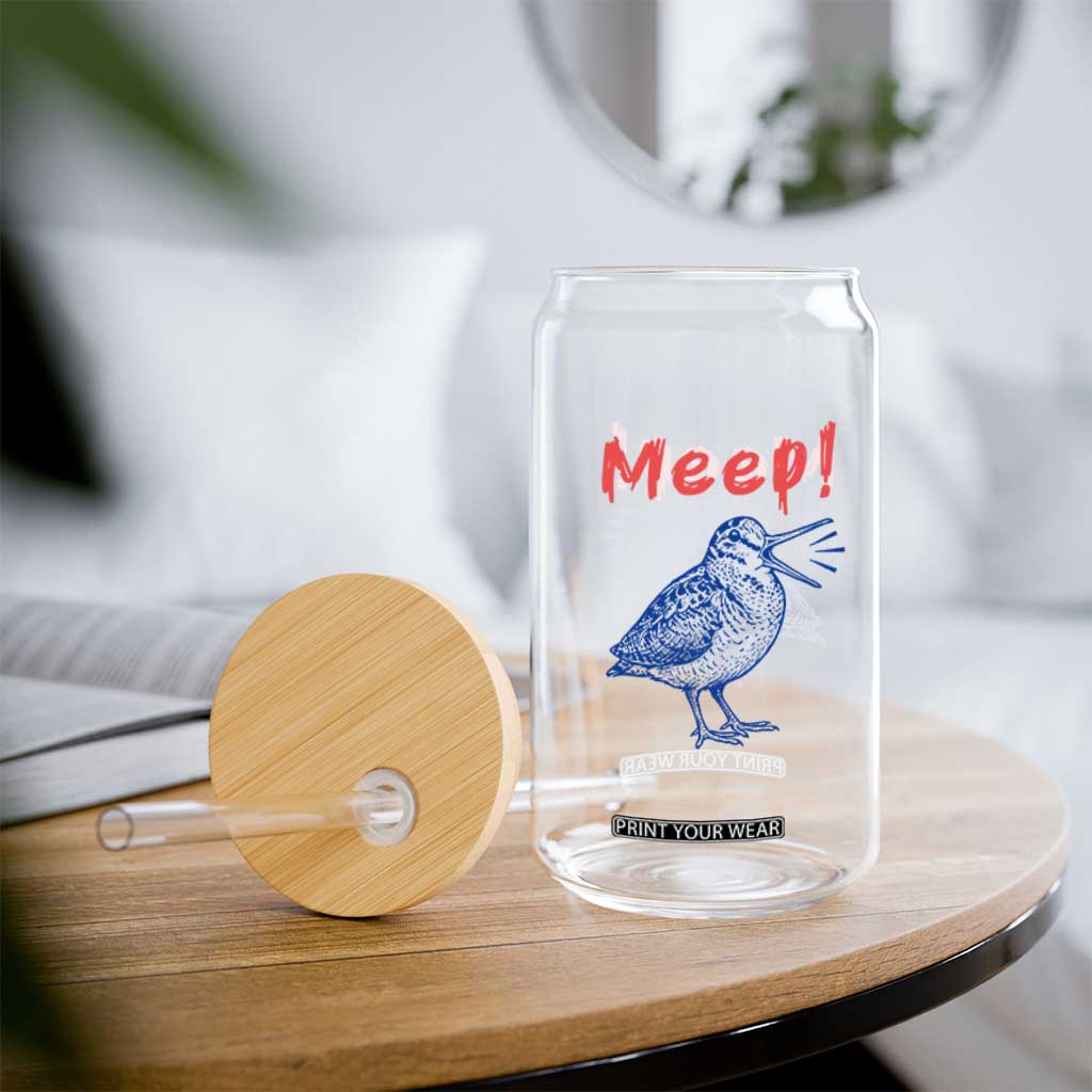 Meep Woodcock Glass Can Cute Bird Meme TS14 Print Your Wear