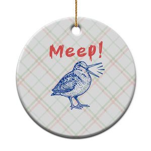 Meep Woodcock Ceramic Ornament Cute Bird Meme TS14 1pc Christmas Plaid Print Your Wear