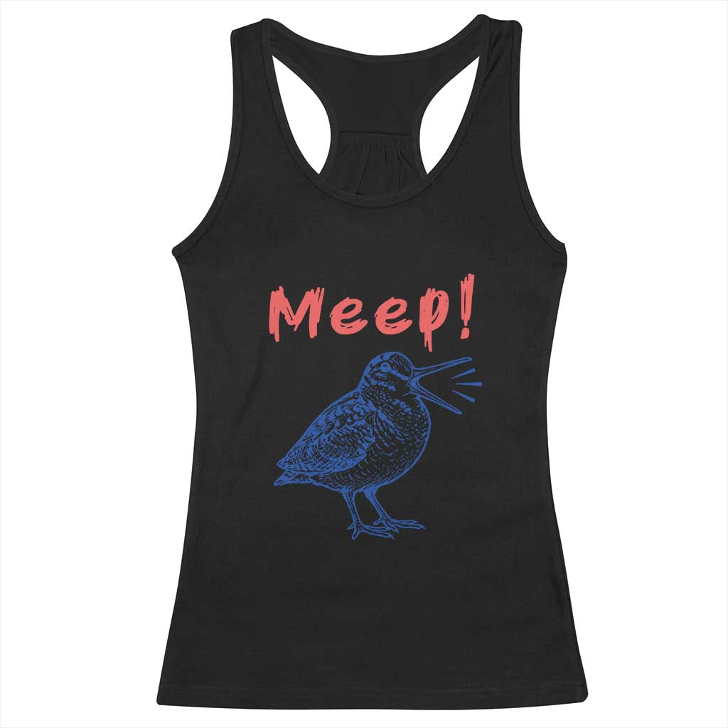 Meep Woodcock Racerback Tank Top Cute Bird Meme TS14 Black Print Your Wear