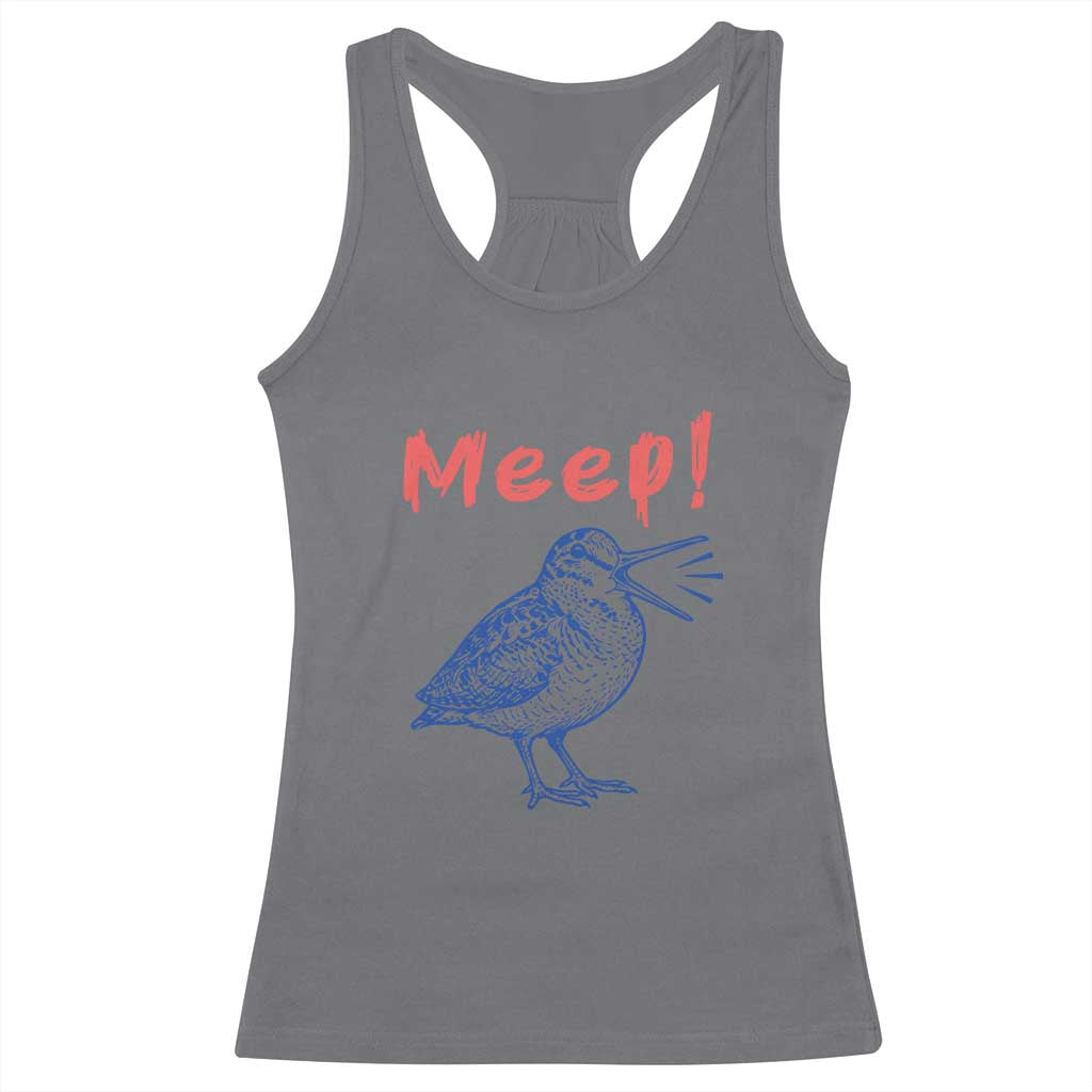 Meep Woodcock Racerback Tank Top Cute Bird Meme TS14 Charcoal Print Your Wear