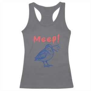 Meep Woodcock Racerback Tank Top Cute Bird Meme TS14 Charcoal Print Your Wear
