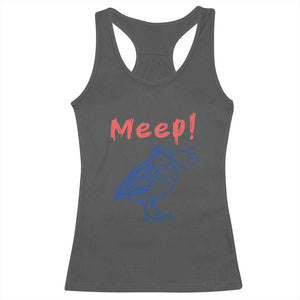 Meep Woodcock Racerback Tank Top Cute Bird Meme TS14 Dark Heather Print Your Wear