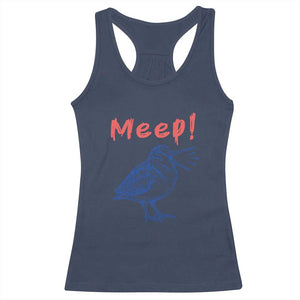 Meep Woodcock Racerback Tank Top Cute Bird Meme TS14 Navy Print Your Wear