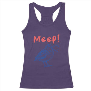 Meep Woodcock Racerback Tank Top Cute Bird Meme TS14 Purple Print Your Wear