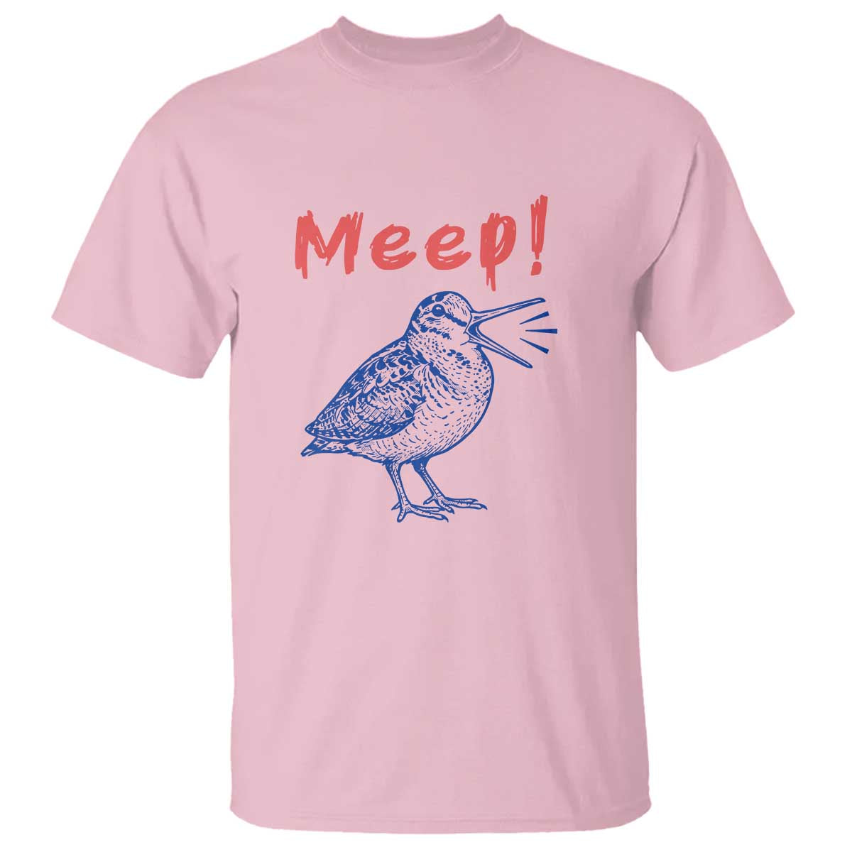 Meep Woodcock T Shirt Cute Bird Meme TS14 Light Pink Print Your Wear