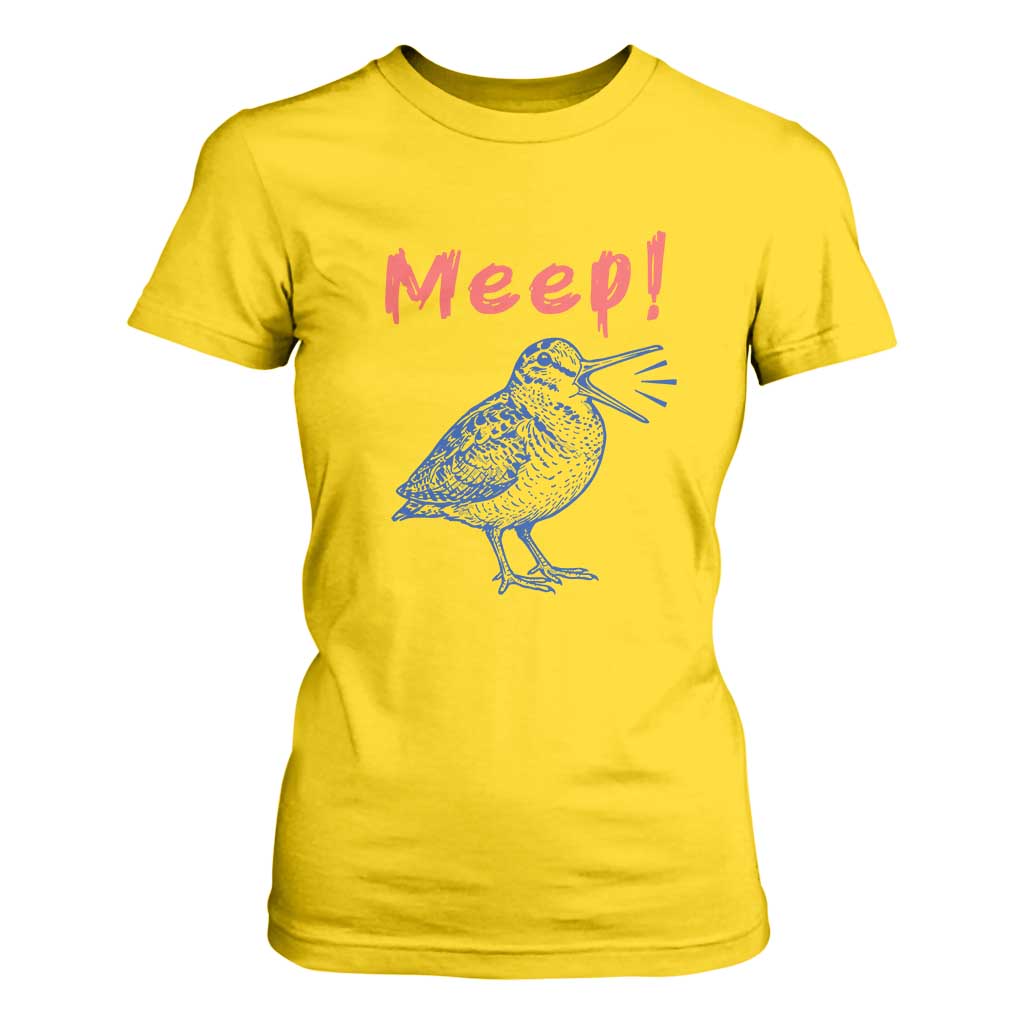 Meep Woodcock T Shirt For Women Cute Bird Meme TS14 Daisy Print Your Wear