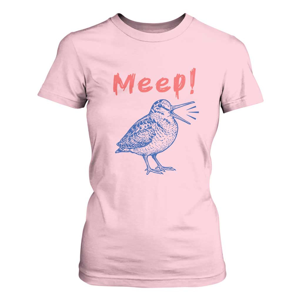 Meep Woodcock T Shirt For Women Cute Bird Meme TS14 Light Pink Print Your Wear