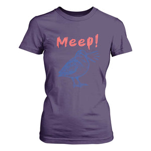 Meep Woodcock T Shirt For Women Cute Bird Meme TS14 Purple Print Your Wear