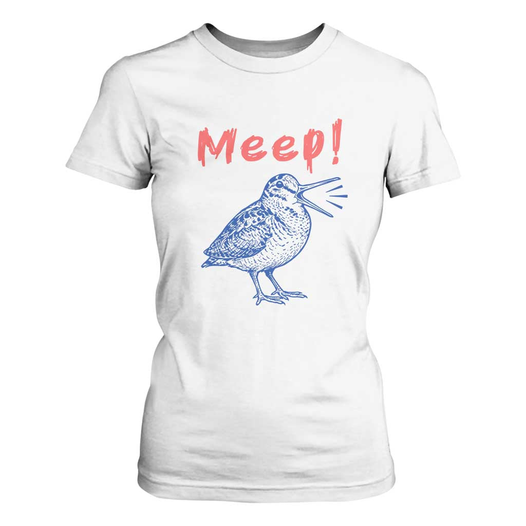 Meep Woodcock T Shirt For Women Cute Bird Meme TS14 White Print Your Wear