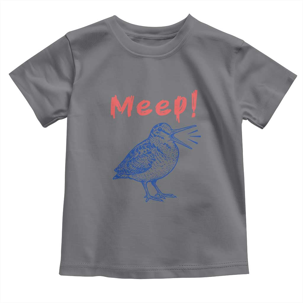 Meep Woodcock Toddler T Shirt Cute Bird Meme TS14 Charcoal Print Your Wear