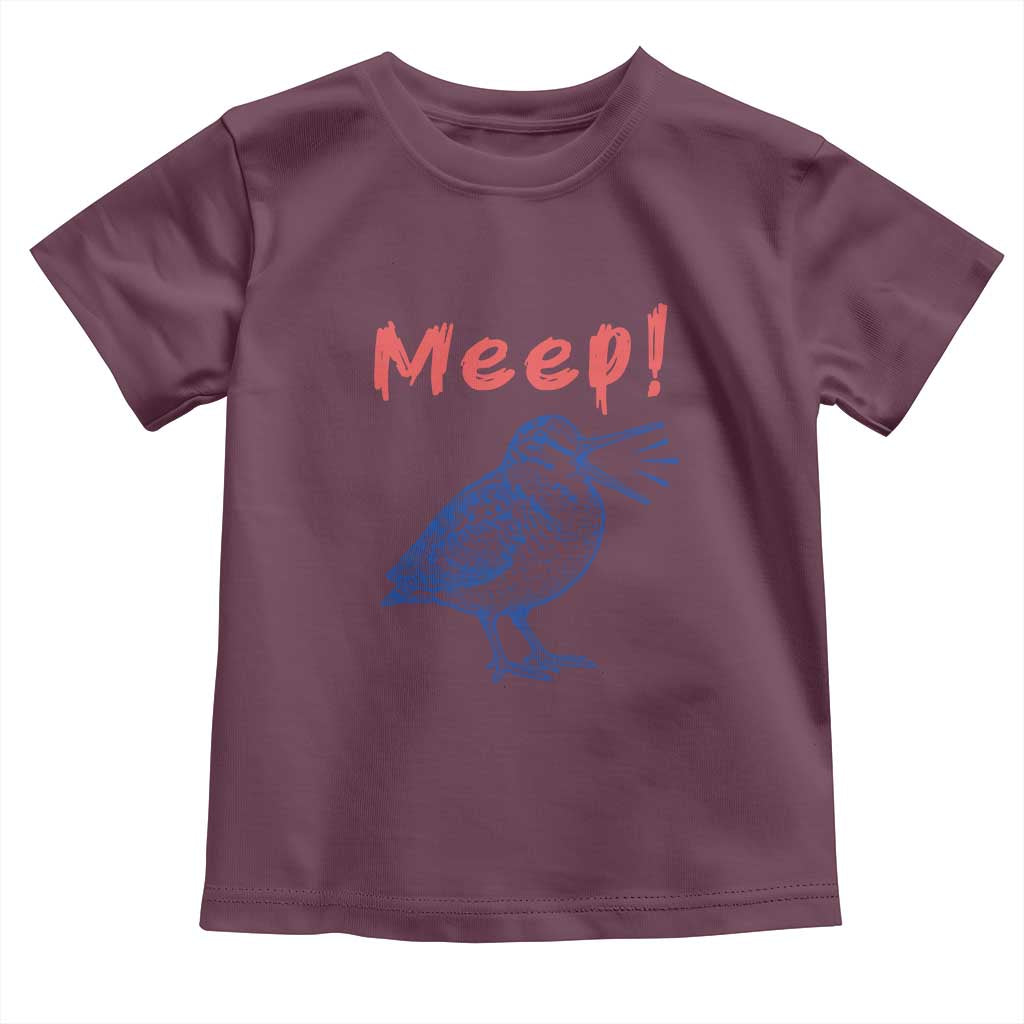Meep Woodcock Toddler T Shirt Cute Bird Meme TS14 Maroon Print Your Wear