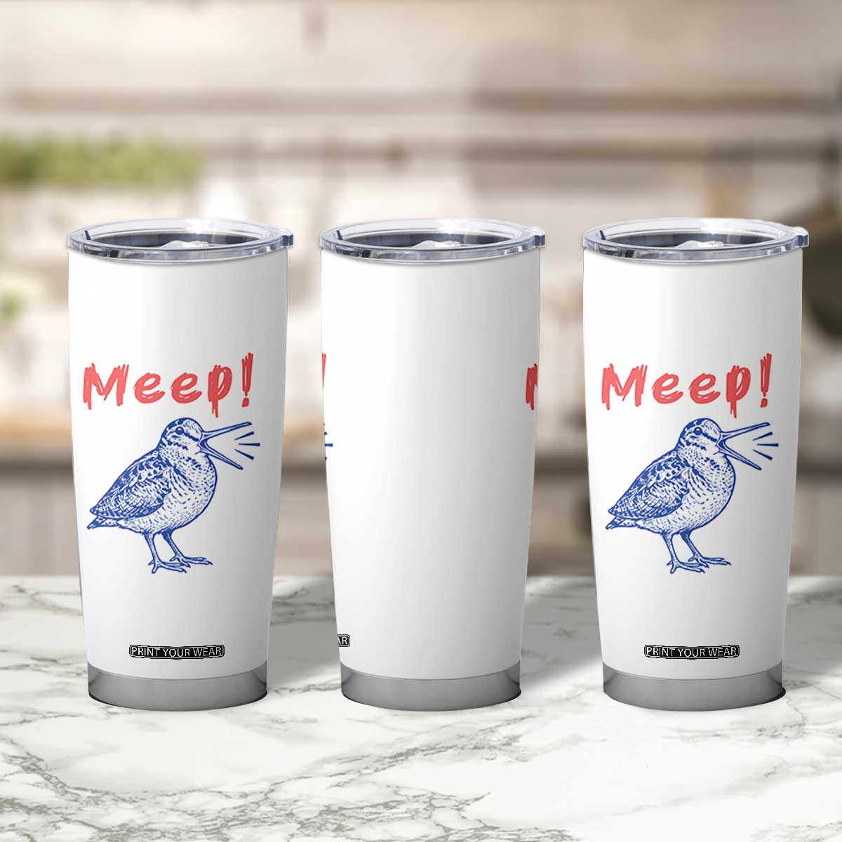 Meep Woodcock Tumbler Cup Cute Bird Meme TS14 Print Your Wear