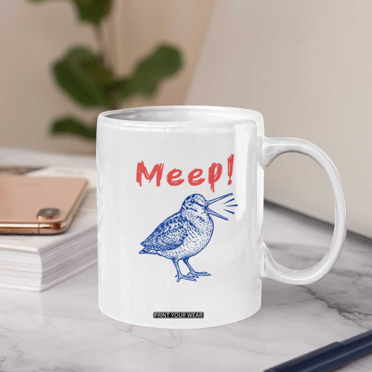 Meep Woodcock Coffee Mug Cute Bird Meme TS14 Print Your Wear