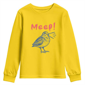 Meep Woodcock Youth Sweatshirt Cute Bird Meme TS14 Daisy Print Your Wear