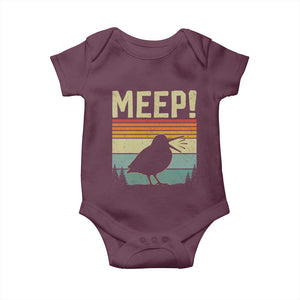 Meep Woodcock Baby Onesie Funny Nature Lover TS14 Maroon Print Your Wear